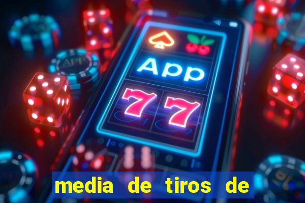 media de tiros de meta por jogo